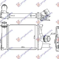 RADIATOR INTERCOOLER 0,9 TCE BENZINĂ (257x217x40)