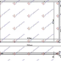 RADIATOR 1.4/1/6 Mpi BENZINĂ MANUAL (610x411x16) (KOYO)