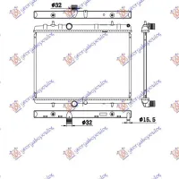 RADIATOR BENZINĂ -DSL (38x55x2.6) (VALEO CLASSIC)