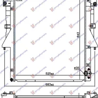 RADIATOR 2.4 DI-D DIESEL (525x669x16) (4N15)