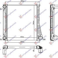 RADIATOR INTERCOOLER 3.0TD DIESEL (495x593x40)