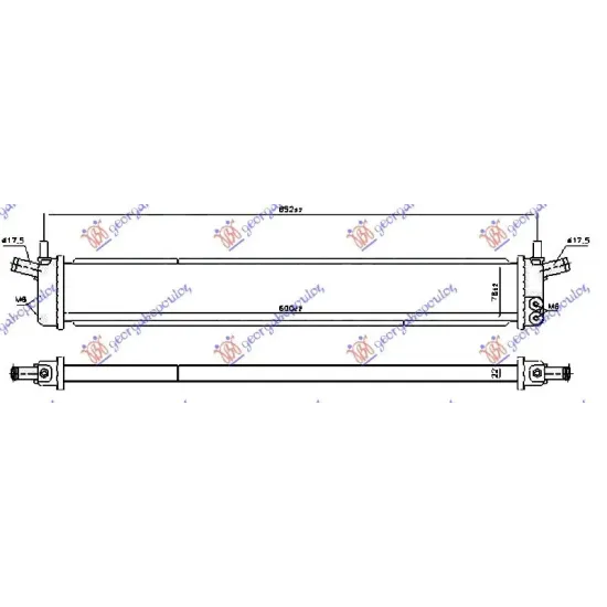 ADDITIONAL RADIATOR 1.8 HYBRID PETROL (600x76x22) (KOYO)