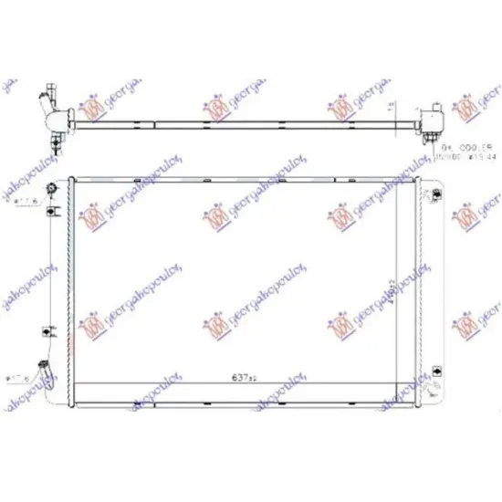 RADIATOR SUPLIMENTAR 1.6 BENZINĂ/HIBRID (640X410X65) (KOYO)