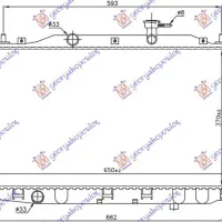 RADIATOR 1,4-1,6 cc 16V +/-A/C (37x65)