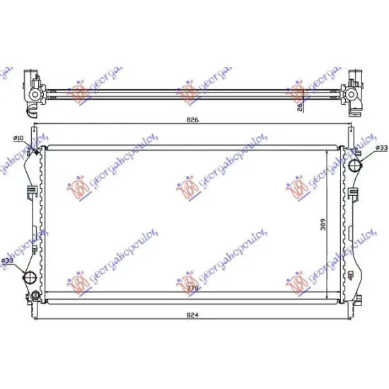 RADIATOR 2.3i16V-2.4TD +/-AC (77x40)