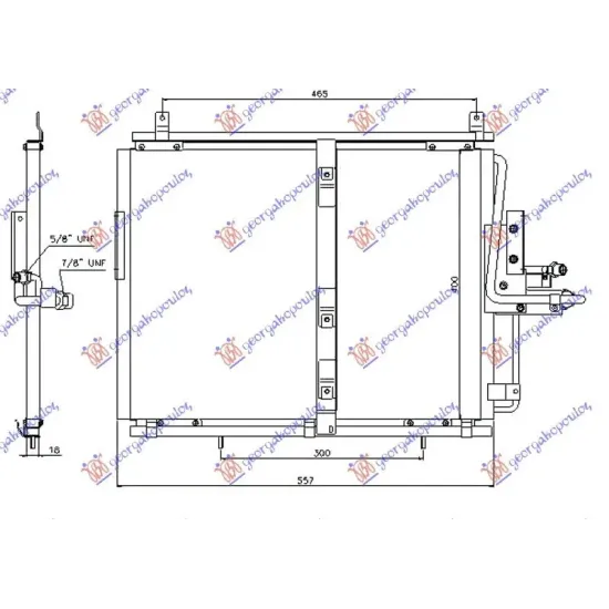 CONDENSER 280-320 E/4MATIC/AMG PETROL 250-300 TD DIESEL (540x435x18)