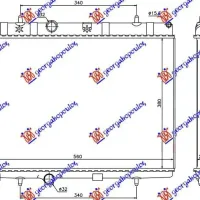 RADIATOR BENZINĂ-DIESEL (BRAZED) (38x56x2,7)