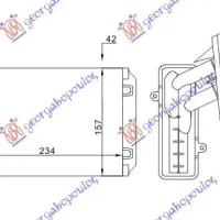 RADIATOR ÎNCĂLZIRE +/-AC(234x157x42)