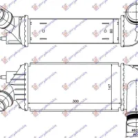 RADIATOR INTERCOOLER 2.0 HDi DIESEL 11- (300x145x80)