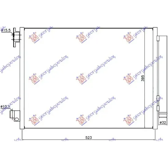 CONDENSOR BENZINĂ -DSL (51x39,7x1,2)12- TIP VALEO