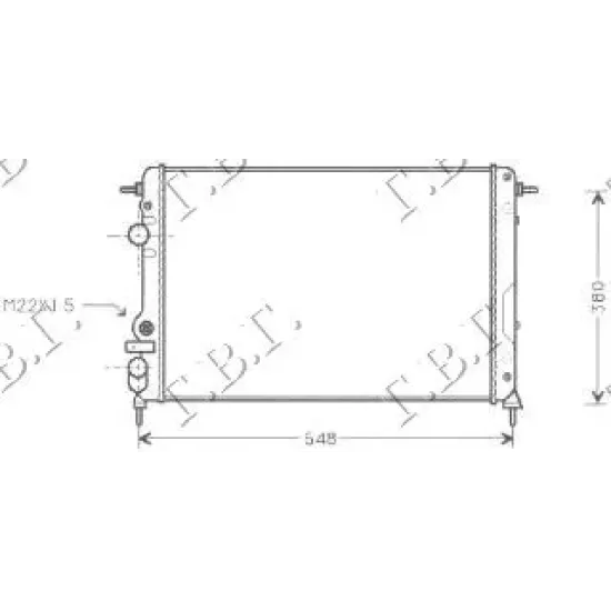 RADIATOR 1,4-1,6-1,6-1,8-2,20 M/A ΜΕ Α/C(58,5x41) RADIATOR 1,4-1,6-1,6-1,8-2,20 M/A ΜΕ Α/C(58,5x41)