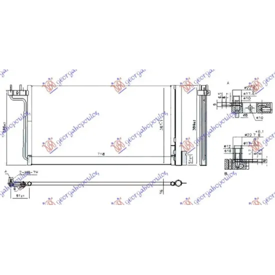 CONDENSOR 1.6 BENZINĂ (718x384x16)