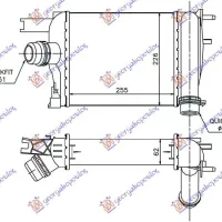 RADIATOR INTERCOOLER 1.2 BENZINĂ - 1.5 DCI DIESEL (255x226x62)