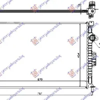 RADIATOR PENTRU TOATE BENZINĂ / DIESEL MANUAL (670x454x16) (MAHLE BEHR)