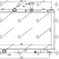 RADIATOR 1.6 16v MANUAL (375x697x16) (KOYO)