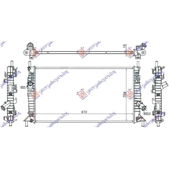 RADIATOR TOATE ΒΖ. ΜΑ +/-AC(67x37,2)(MAHLE BEHR PREMIUM LINE)