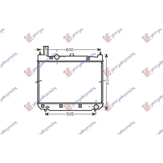 RADIATOR 2,5 D4d (52,5x62,5x23) 01-06