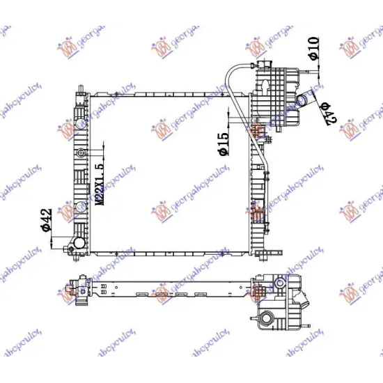 RADIATOR 99-03 2.2CDI MANUAL +AC (57x56)