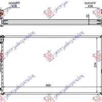 RADIATOR 1.6 (316i/320i) BENZINĂ - 2.0 (316d/318d/320d/325d/330d) DIESEL AUTO (600x334x32) (KOYO)