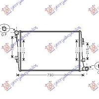 RADIATOR 1.9-2.0 TDi DIESEL (650x400) (BRAZED) (KOYO)