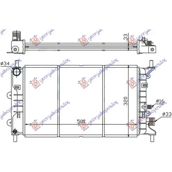 RADIATOR 1,4-1,4i-1,6(50x30)