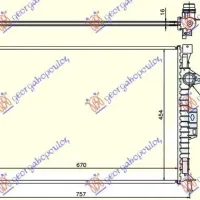 RADIATOR 1.6/2.0EcoBoost/2.016v BENZINĂ - 1.6/1.8/2.0/2.2 TDCi DIESEL MANUAL (670x454x16) (MAHLE BEHR PREMIUM LINE)