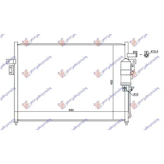 CONDENSOR 3.0 dCi DIESEL (690x470x16)