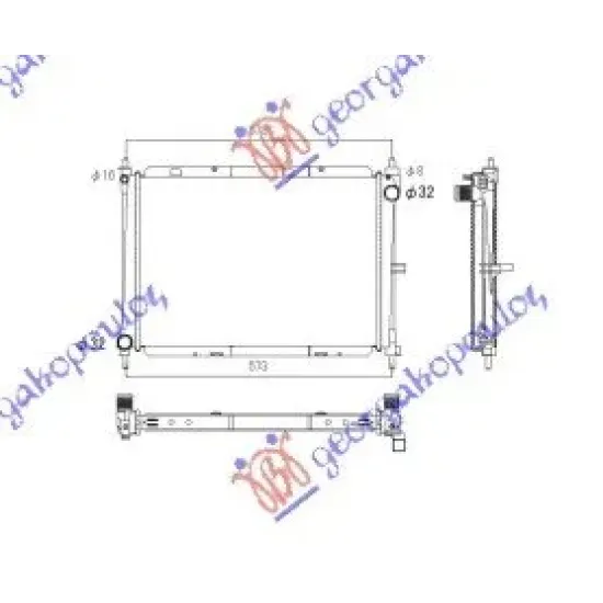 RADIATOR 1.5 DIESEL (+A/C) (49.4x41.5x2.3) UK (MAHLE BEHR PREMIUM LINE)