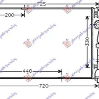 RADIATOR BENZINĂ AUTO (640x420) (TUBE 9ΜΜ)