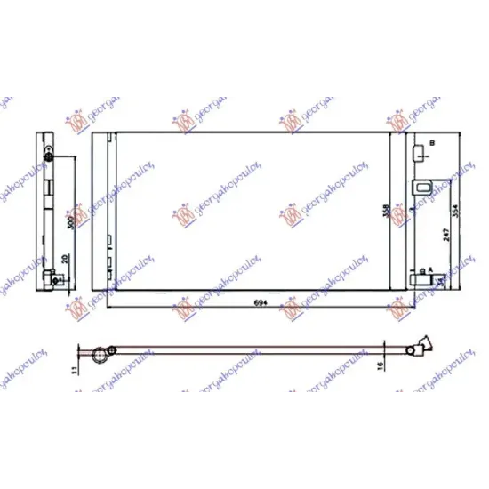 CONDENSOR 1.6i 16v (MOTOR: H4M) BENZINĂ (650x350)