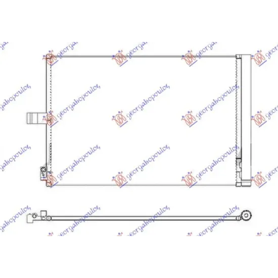 CONDENSOR 2.0-3.0-3.5-4.7 BENZINĂ (646x421x12)