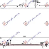 RADIATOR 1.3-1.5-1.6 A/T +/-A/C(33.5x64.5
