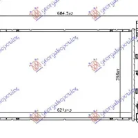 RADIATOR 1.6 MJTD DIESEL (620x400x26) MANUAL/AUTO