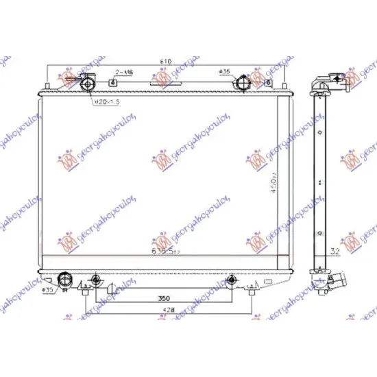 RADIATOR 2.5-3.0 TDCi DIESEL AUTO (450x635)