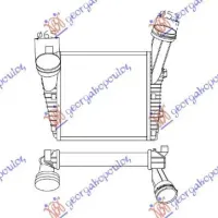 RADIATOR INTERCOOLER 3.0 TFSi BENZINĂ - 3.0TDi DSL (288x292x50) (Φ66/54)