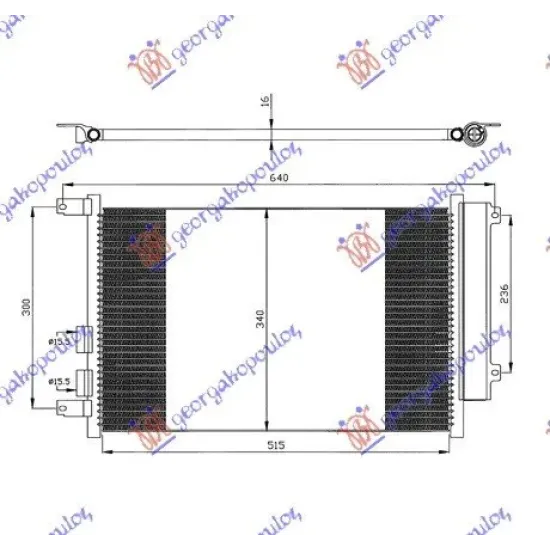 CONDENSOR 1.9JTD (56x34x1.6)