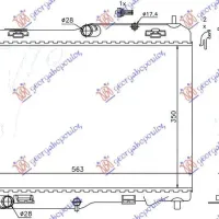 RADIATOR 1.5-1.6 TDCI MANUAL +/- A/C (56.3x35)