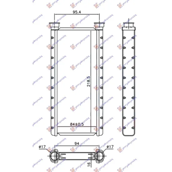 RADIATOR ÎNCĂLZIRE (BR) (85x220x16)