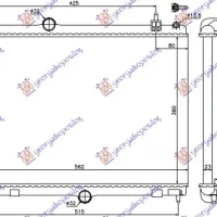 RADIATOR (BRAZED) 2.0 HDi (ENGINE+(SELECT CHAR(58))+ RHE-RHH) DIESEL MANUAL (380x560)