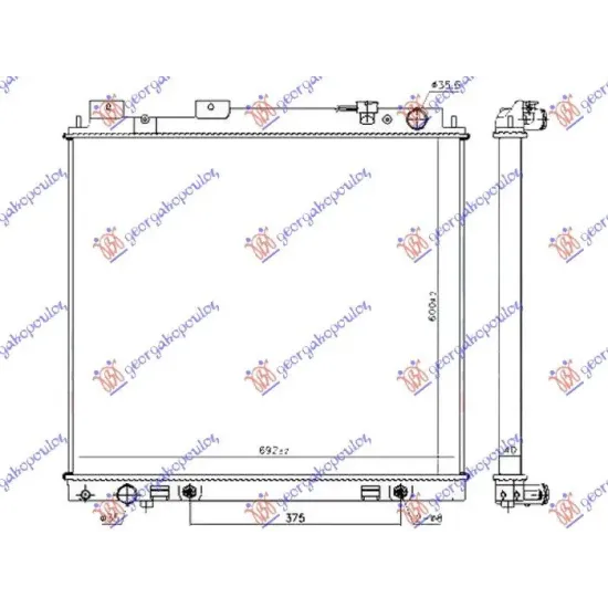 RADIATOR 3.0 dCi DIESEL (600x690x40) MANUAL-AUTO