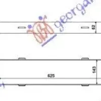 RADIATOR INTERCOOLER 2,1-3,0 CDi (62,5x143x62)