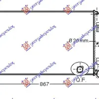 RADIATOR 2,2 CDi+AC (MECANIC) (68x41,6x3,4) MANUAL