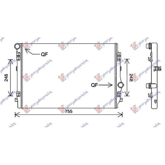 RADIATOR 2.0 TDi (135 KW) DIESEL (650x450x32)