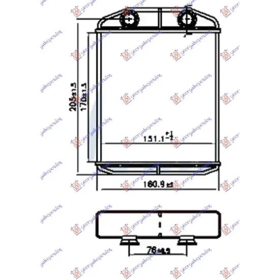 HEATER RADIATOR 0.9-1.0-1.2 - 1.5 DIESEL (170x151x26) ((TYPE DENSO))