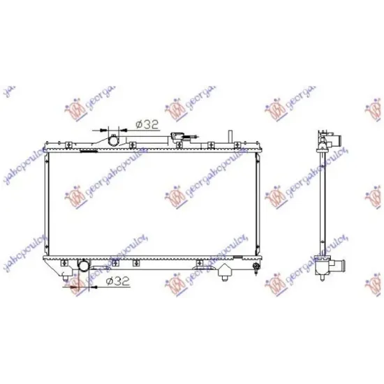 RADIATOR 1,6-1,8CC 16V (32,5x66) (KOYO)