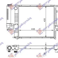 RADIATOR ALL MODEL BENZINĂ MANUAL +AC (440x440x32) (BRAZED)