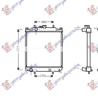 RADIATOR 1.0i 12V (37,5x32,5x1,6) MANUAL (KOYO)