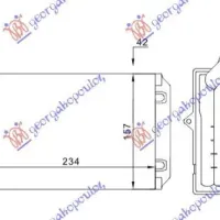 RADIATOR ÎNCĂLZIRE (M) BENZINĂ - DIESEL (234x157) TIP VALEO