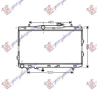 RADIATOR 1,6I-2,0 I 16V +/-A/C(37,5x67x16)-06