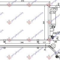 CONDENSOR 1.4-1.6 EFi BENZINĂ - 1.5 TDCi DIESEL (520x320x16)